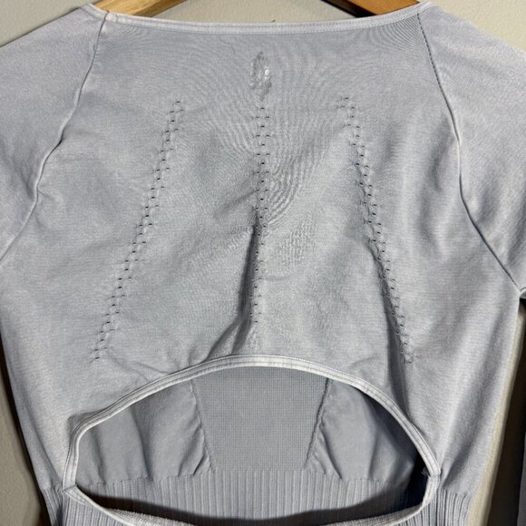 FP Movement Free People Good Karma Long Sleeve Jumpsuit Women's M/L Ice Gray NWT - Picture 12 of 16